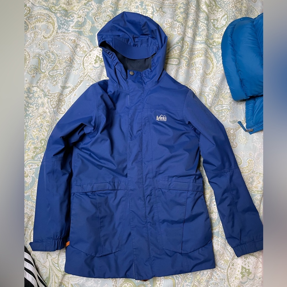 REI Kids Blue Waterproof Jacket